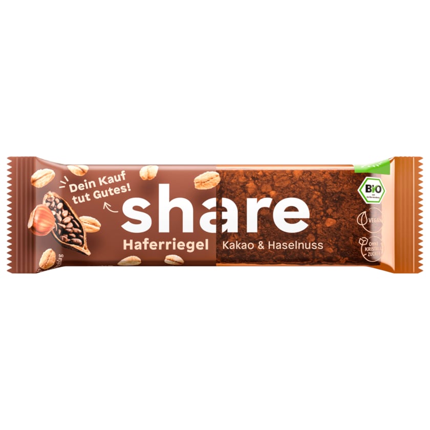 share Bio Haferriegel Kakao & Haselnuss 45g